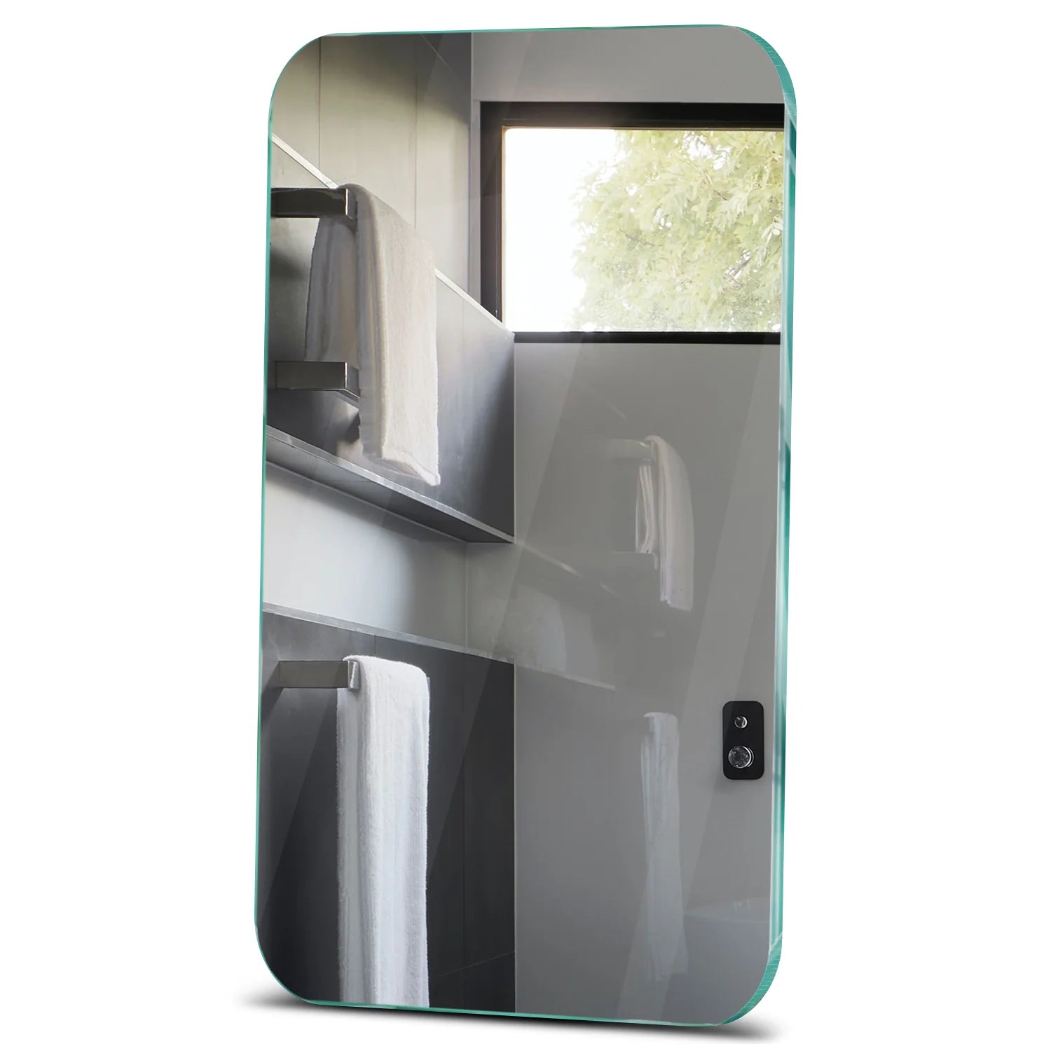 Oglinda simpla luft 10 mm Verticala colturi rotunjite R85 mm, Reyze